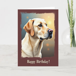 Warm Birthday Golden Dog Card