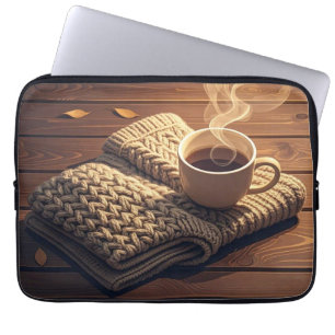 Warm blanket and steamy drink laptop sleeve