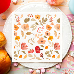 Warm Boho Little pumpkin fall baby shower Napkin