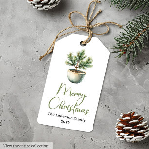Warm Boho Scandinavian Holiday Christmas Gift Tag