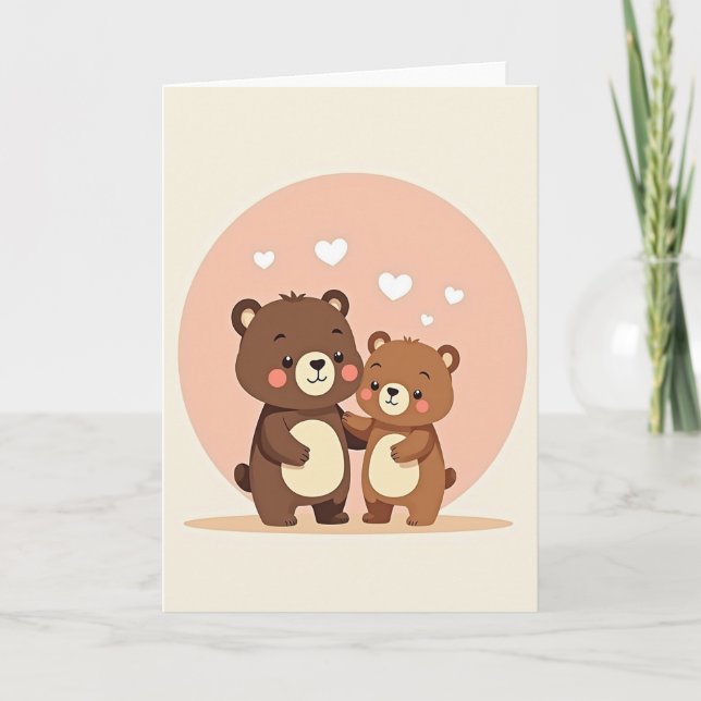 Warm Brown Bear Mothers Day Card (Front)