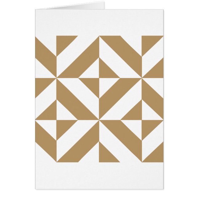 Warm Brown Geometric Deco Cube Pattern (Front)