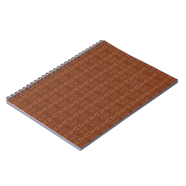 Warm Brown Pattern Notebook (Left Side)