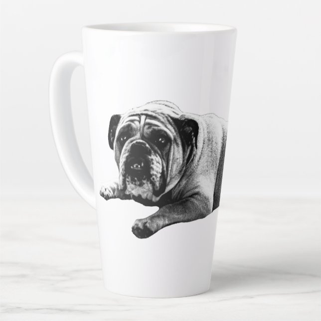 Warm Bulldog Morning Latte Mug (Left Angle)
