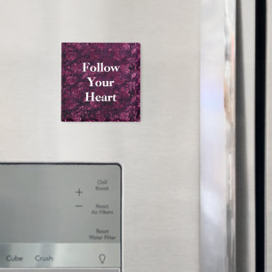 Warm Burgundy Floral Magnet