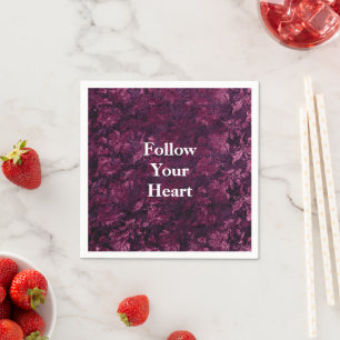 Warm Burgundy Floral Napkin