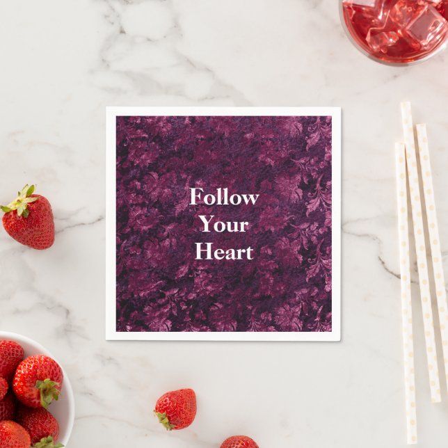 Warm Burgundy Floral Napkin (Insitu)