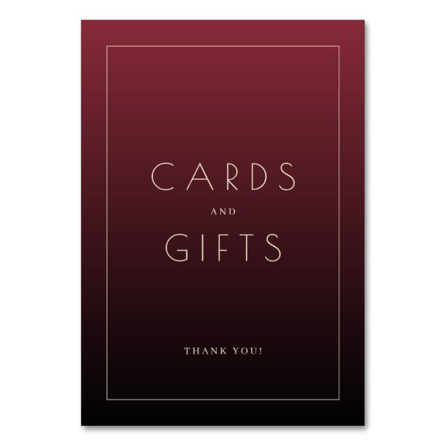 Warm Burgundy Minimalist Gratitude Card (Front)