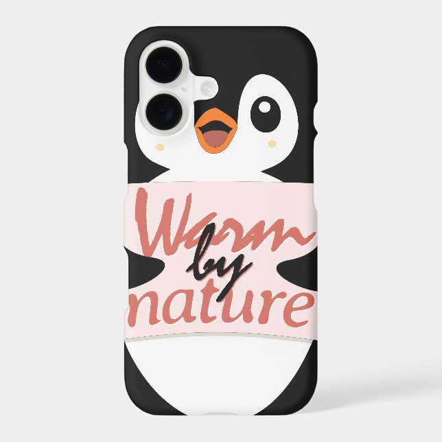 Warm by nature: Adorable Penguin with Playful Text (Back)