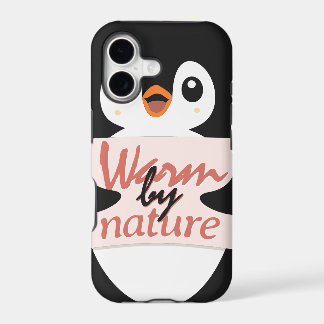 Warm by nature: Adorable Penguin with Playful Text