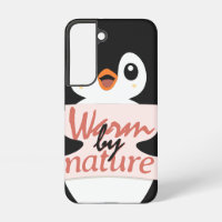 Warm by nature: Adorable Penguin with Playful Text