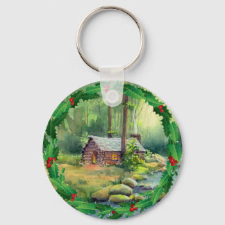 WARM CABIN by SHARON SHARPE Key Ring