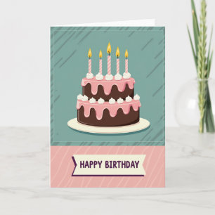 Warm Cake Birthday Card
