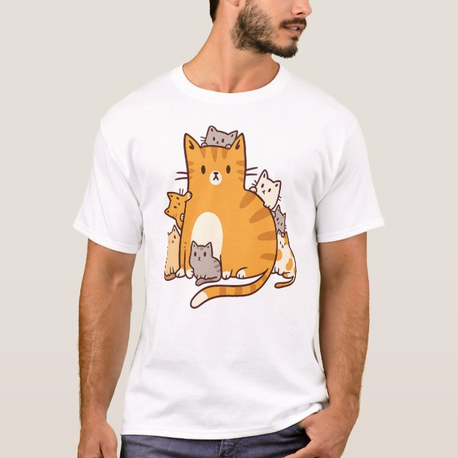 Warm Cat Family T-Shirt (Front)