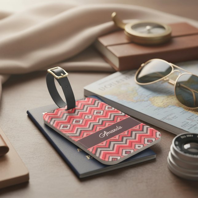 Warm Chevron Luggage Tag (Creator Uploaded)