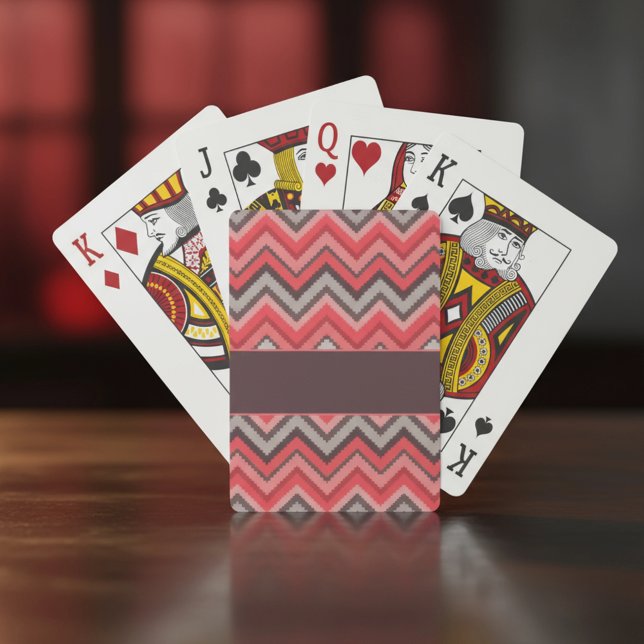 Warm Chevron Playing Cards (Creator Uploaded)