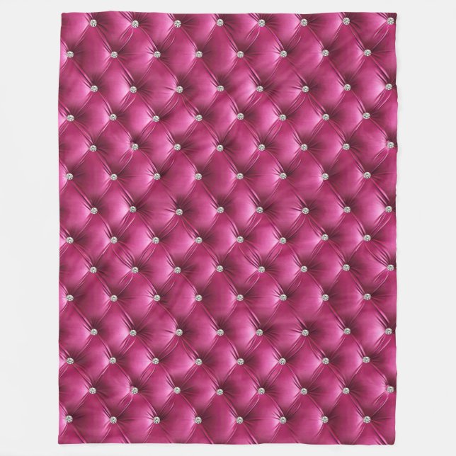Warm Chic Pink Faux Velvet Fleece Blanket (Front)