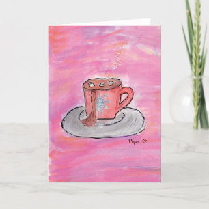 Warm CHOColate Wishes - Kids Art for CHOC Thank You Card