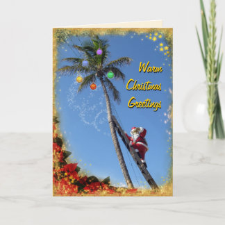 Warm Christmas Greetings Holiday Card