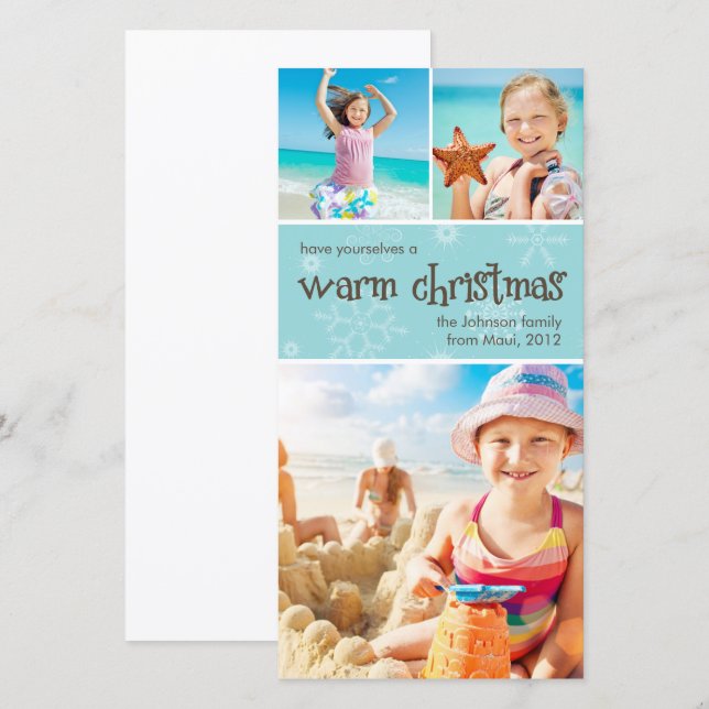 Warm Christmas Premium 4x8 Photo Card (Front/Back)