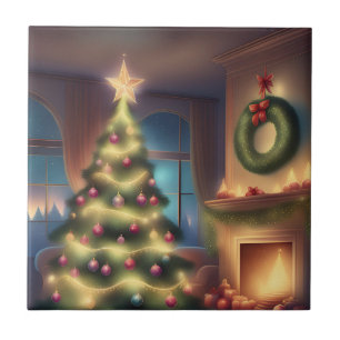 Warm Christmas Tree Tile