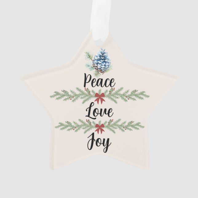 "Warm Christmas Wishes" Ornament (Back)