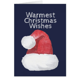 Warm Christmas Wishes/Santa Hat/Personalise