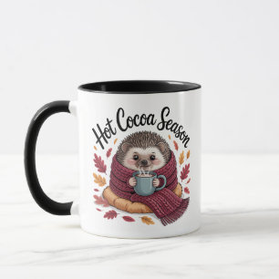 Warm Cocoa Hedgehog Autumn Mug