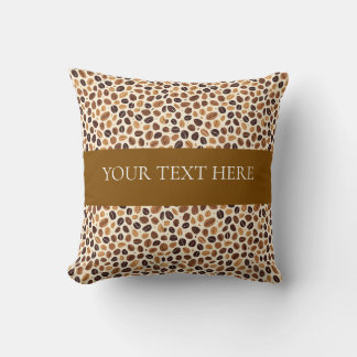 Warm Coffee Bean Roast Tones Seamless Pattern Cushion