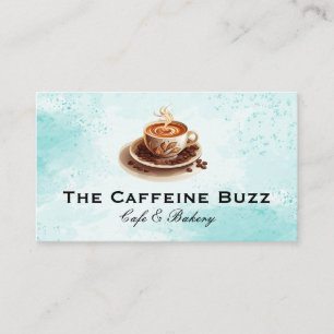 Warm Coffee Beverage in Cup Business Card