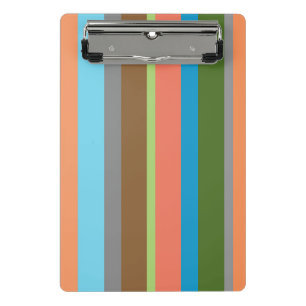 Warm color tones striped Mini Clipboard