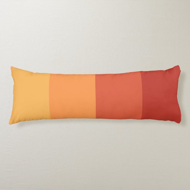 Warm colors - retro shades stripes  body cushion (Front)