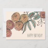 Warm Colour Carnation Flower Botanical Art