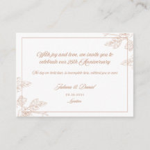 Warm Colour Palette Anniversary Invitation Card