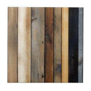 Warm Colour Wooden Board Pattern Tile