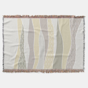 Warm Coloured Waves Throw Blanket