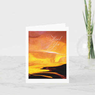 Warm Colourful Abstract design Thank You Card
