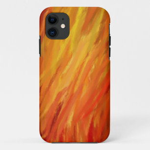 Warm Colours Abstract Art Painting 6 iPhone 11 Case