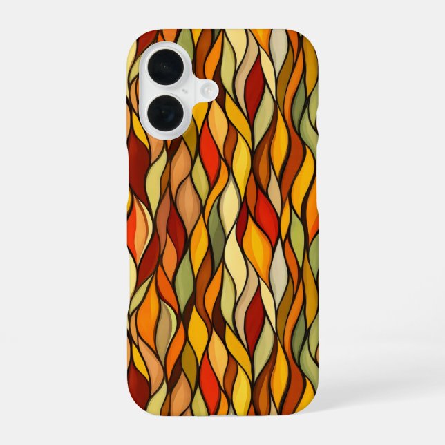 Warm Colours Abstract Fall iPhone 16 Case (Back)