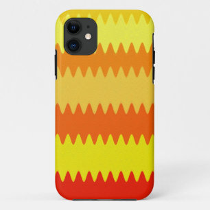 Warm colours chevron stripes iPhone 11 case