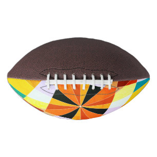 Warm Colours Cool Angular Geometric Shapes American Football