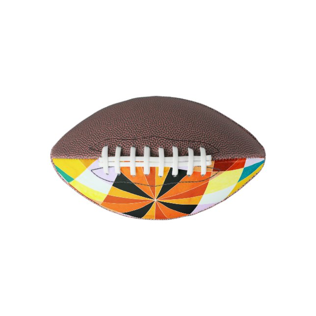 Warm Colours Cool Angular Geometric Shapes American Football (Front)