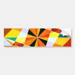 Warm Colours Cool Angular Geometric Shapes Bumper Sticker