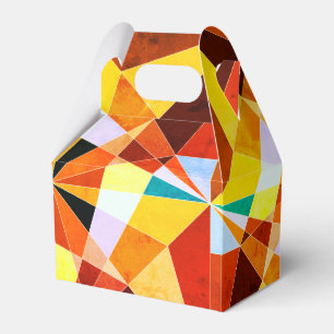 Warm Colours Cool Angular Geometric Shapes Favour Box
