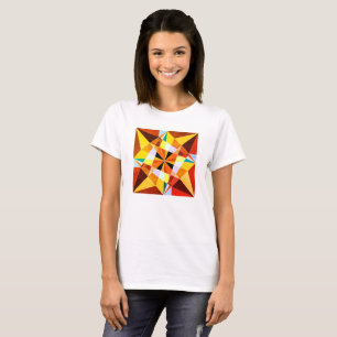 Warm Colours Cool Angular Geometric Shapes T-Shirt
