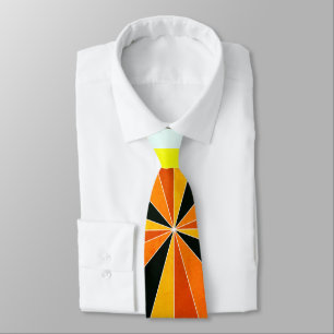 Warm Colours Cool Angular Geometric Shapes Tie