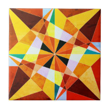 Warm Colours Cool Angular Geometric Shapes