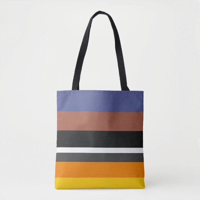 Warm Colours Familiar Horizontal Rectangles Tote Bag (Front)