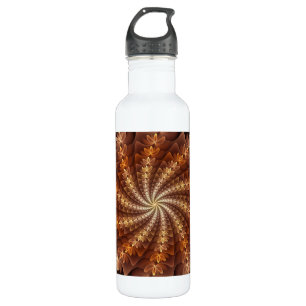 Warm Colours, Trippy Modern Fractal Art Pattern 710 Ml Water Bottle