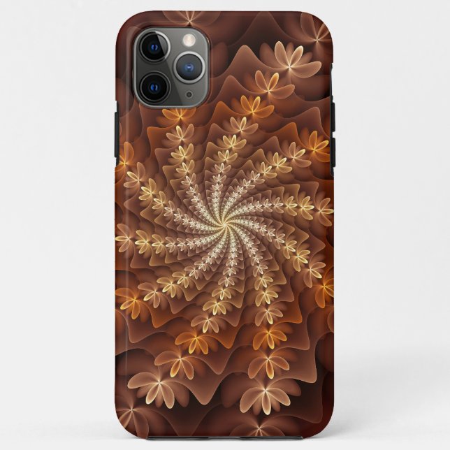 Warm Colours, Trippy Modern Fractal Art Pattern Case-Mate iPhone Case (Back)